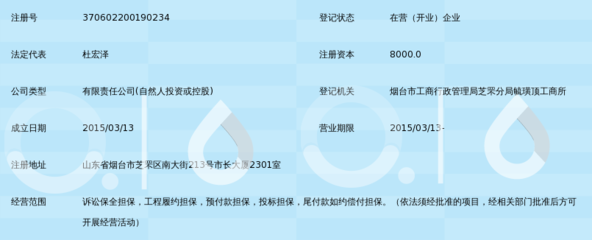 煙臺宏鵬非融資性擔保業(yè)務概述